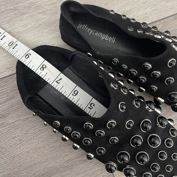 Jeffrey Campbell Black Studded Baxley Convertible Slip-On Mules Flats Size 6 - Picture 11 of 13